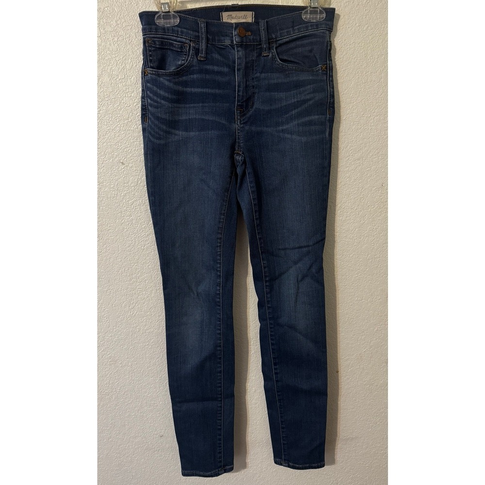Madewell Womens Skinny Jeans High Rise Dark Wash Size 25